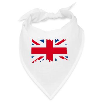 Great Britain National Flag - brush - Bandana - Weiß - Vorne