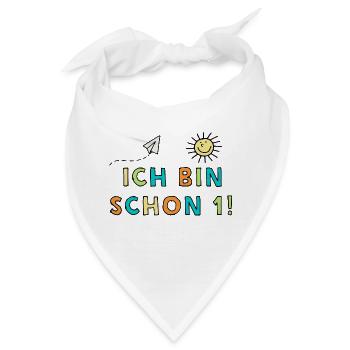 Ich bin schon eins - Bandana - Weiß - Vorne