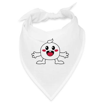 Kleines niedliches Maennchen - Bandana - Weiß - Vorne