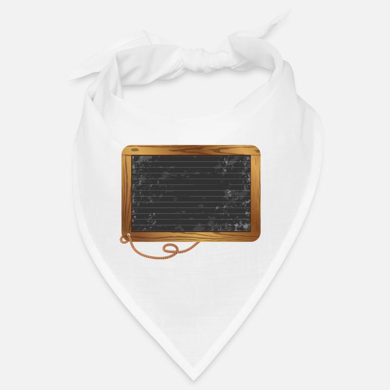 empty black slate for labeling Bandana