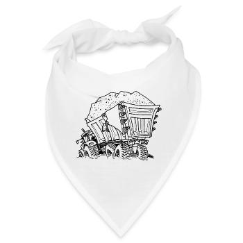 0956 Sattelzug SAND - Bandana - Weiß - Vorne