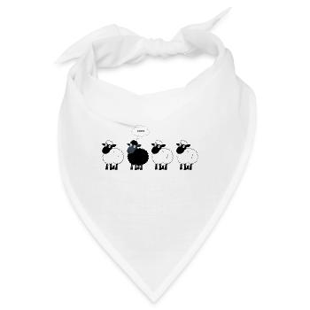 Das schwarze Schaf - Bandana - Weiß - Vorne