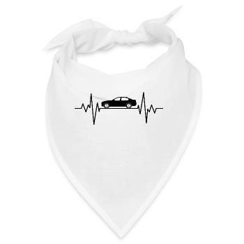 Auto Herzfrequenz. Auto-T-Shirt - Bandana - Weiß - Vorne