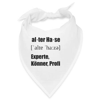 alter Hase Lautschrift - Bandana - Weiß - Vorne