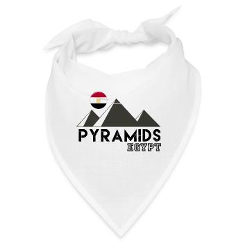 Pyramiden, Pyramiden Kairo, ägyptische Pyramiden, Ägypten - Bandana - Weiß - Vorne