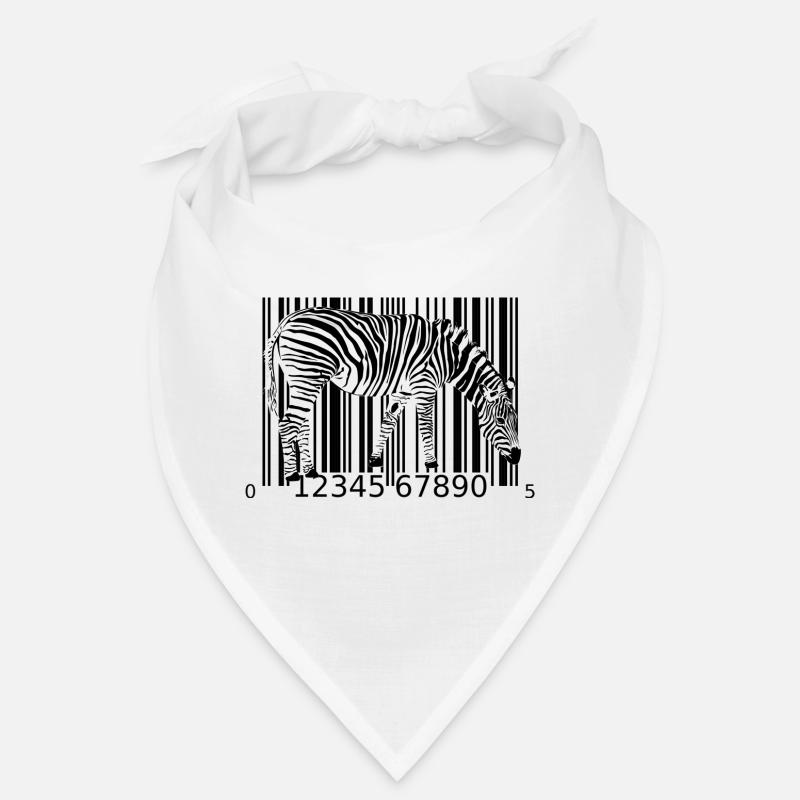 Code-barres Zebra - Bandana - blanc