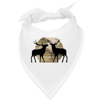 Hirsch - Bandana - Weiß - Vorne