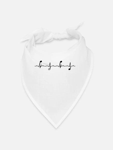 Musique de cœur, musique dans le cœur - Bandana - blanc