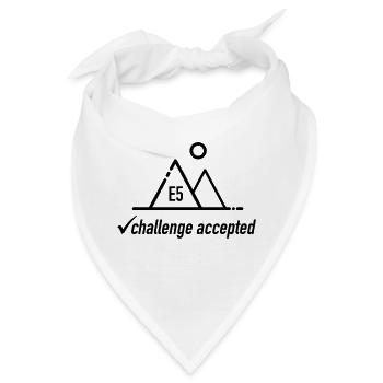 E5 challenge accepted - für Alpenüberquerer - Bandana - Weiß - Vorne