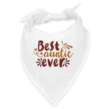 Best auntie ever - Bandana - Weiß - Vorne