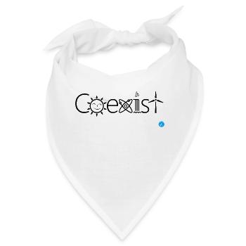Coexist Solar & Kernkraft & Wasserkraft Windkraft - Bandana - Weiß - Vorne