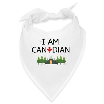I am canadian. Humor Reisen, Leidenschaft Kanada - Bandana - Weiß - Vorne