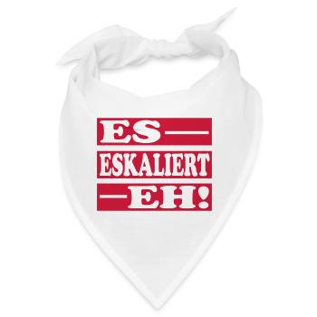 Eskaliert Eskalieren Demo Demostration Randale - Bandana - Weiß - Vorne