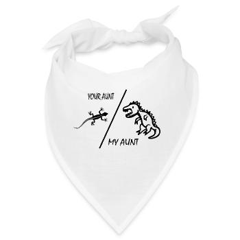 Dinosaurier Dino Dinosaur - Bandana - Weiß - Vorne
