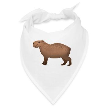 Hand gezeichnet Capybara stehend - Bandana - Weiß - Vorne
