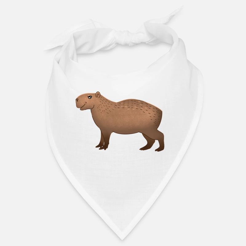 Hand gezeichnet Capybara stehend Bandana