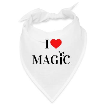 I Love Magic - Bandana - Weiß - Vorne