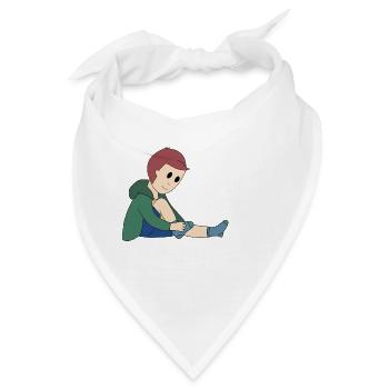 Anziehen von Socken - Bandana - Weiß - Vorne