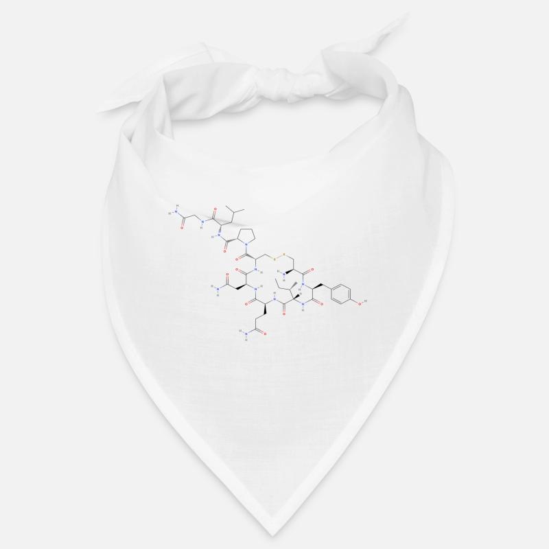 Molécule d’ocytocine - Formule structurale colorée Bandana