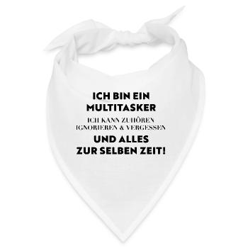 Multitasker ignorieren vergessen zuhören - Bandana - Weiß - Vorne