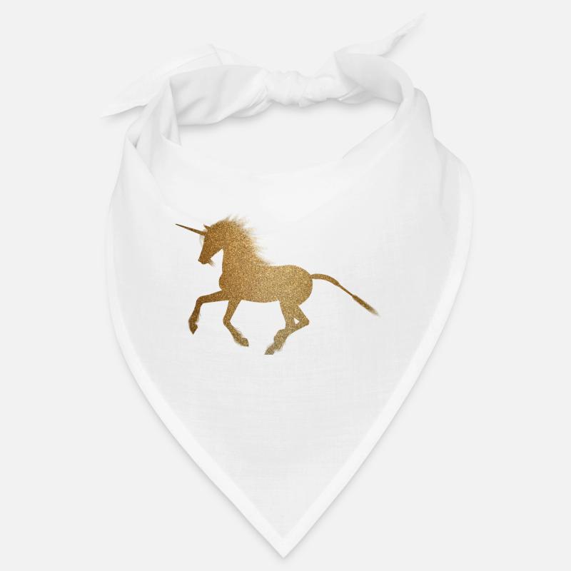 Einhorn, Gold, Glitzer Bandana