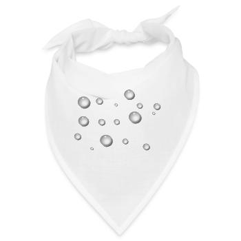 Tropfen Wasser Regen - Bandana - Weiß - Vorne