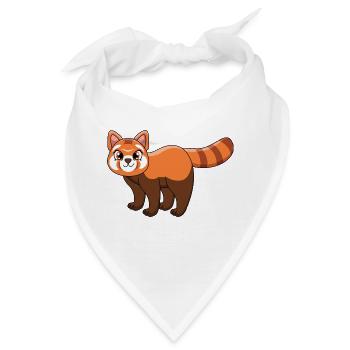 Roter Panda - Bandana - Weiß - Vorne