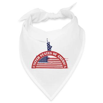 USA Freiheitsstatue United States - Bandana - Weiß - Vorne
