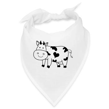 kuh rind - Bandana - Weiß - Vorne