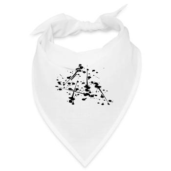 Moderne Kunst Modern Art - Bandana - Weiß - Vorne