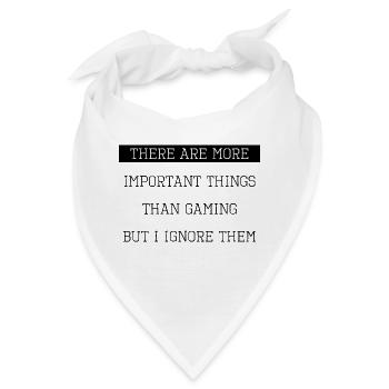videogame fantasy gaming quote geek statement pc - Bandana - Weiß - Vorne