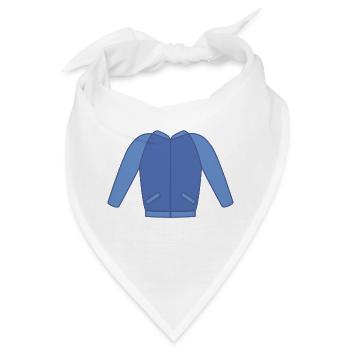 Blaue Jacke - Bandana - Weiß - Vorne