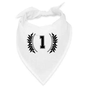 nummer 1 - Bandana - Weiß - Vorne