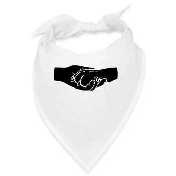 hand pfote - Bandana - Weiß - Vorne