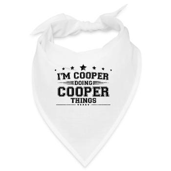 Ich bin Cooper, der Cooper-Dinge macht - Bandana - Weiß - Vorne