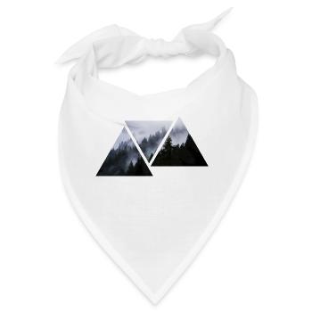 Tannenwald und Wolke Alpen leewarddesign - Bandana - Weiß - Vorne