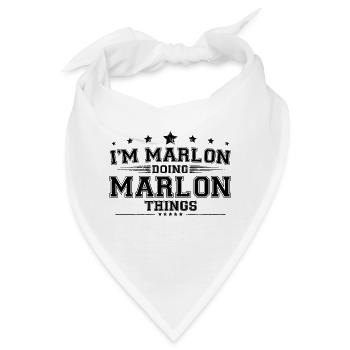 Ich bin Marlon, der Marlon-Dinge macht - Bandana - Weiß - Vorne