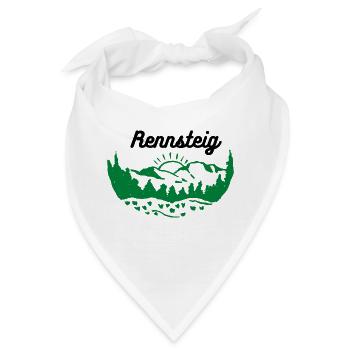 Thüringen Rennsteig Wandern Thüringer Wald grün - Bandana - Weiß - Vorne