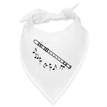 Recorder-Schatten mit Schwarztönen - Bandana - Weiß - Vorne