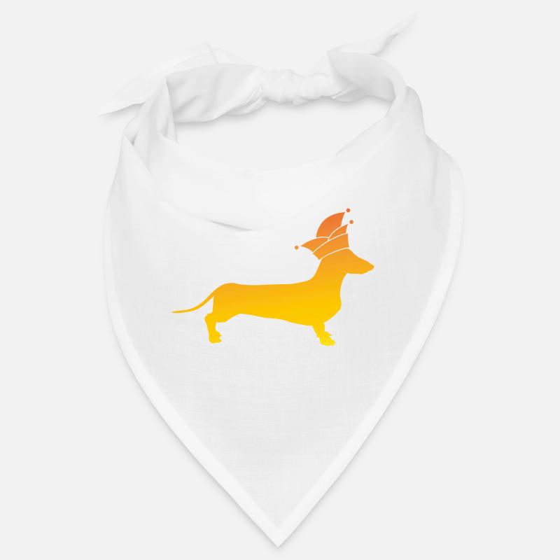 Dackel Alaaf - Bandana - Weiß