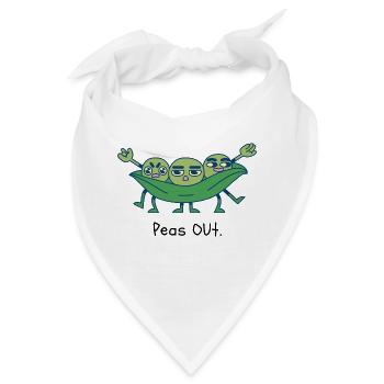 Peas out - Bandana - Weiß - Vorne