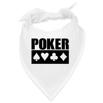 Poker - Bandana - Weiß - Vorne