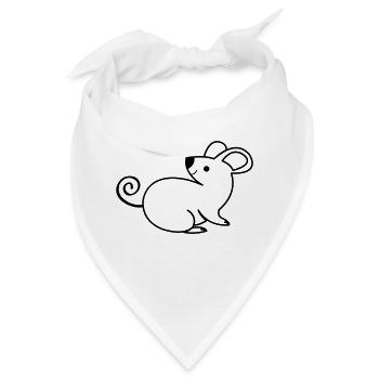 Maus - Bandana - Weiß - Vorne