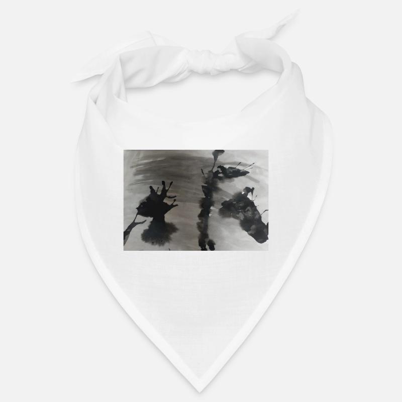 Schwarz - Bandana - Weiß