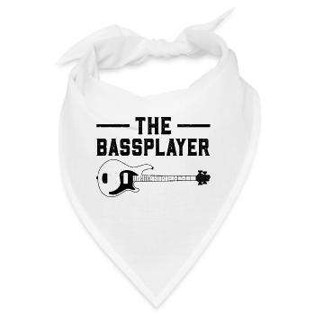 The Bass Player Guitar Player Guitar Musician Rock - Bandana - Weiß - Vorne