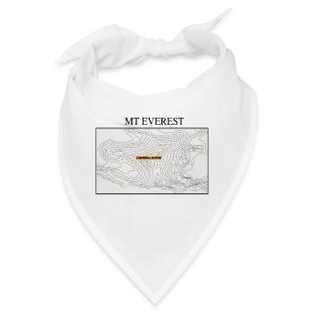 Topographie des Mount Everest - Bandana - Weiß - Vorne
