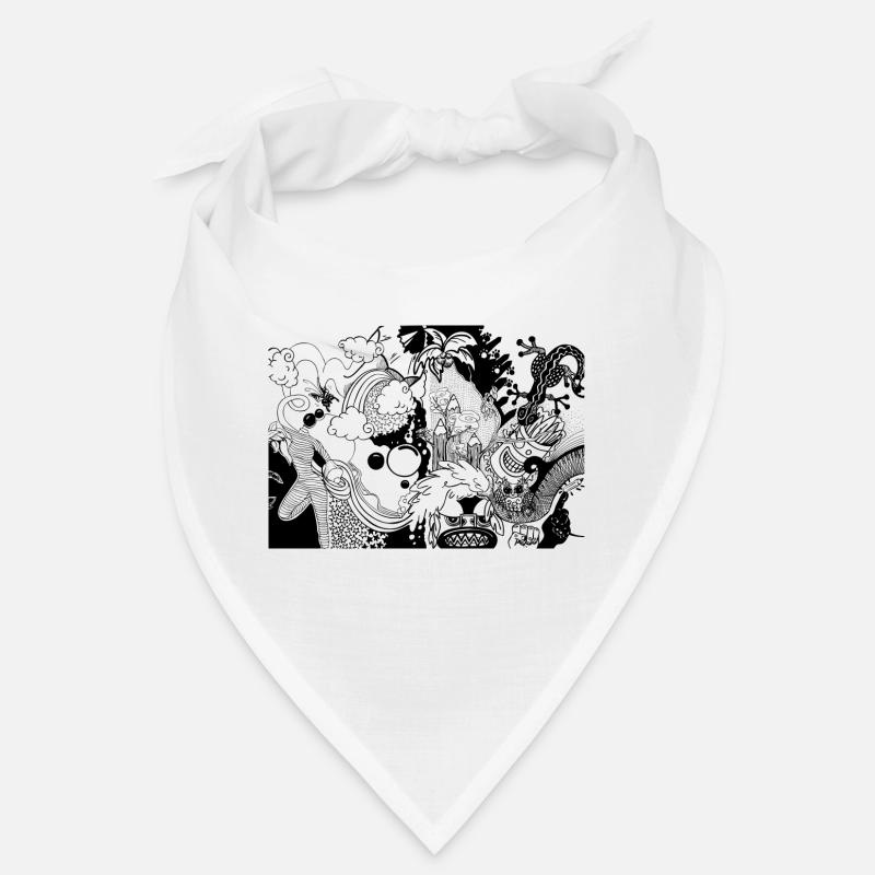 Black and white drawing Bandana