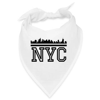 NYC Schriftzug - Bandana - Weiß - Vorne