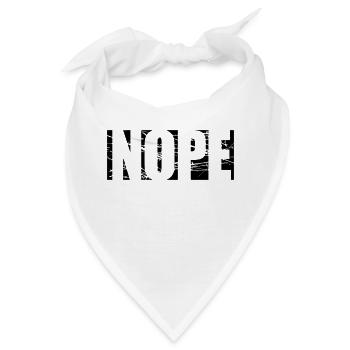 Kratzer Nope Logo - Bandana - Weiß - Vorne