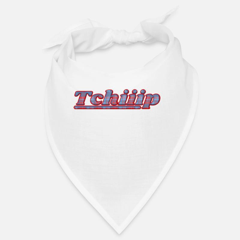 Tchiiip rouge - Bandana - blanc